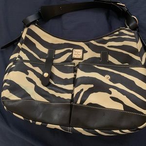 Dooney & Bourke zebra stripe purse and wallet